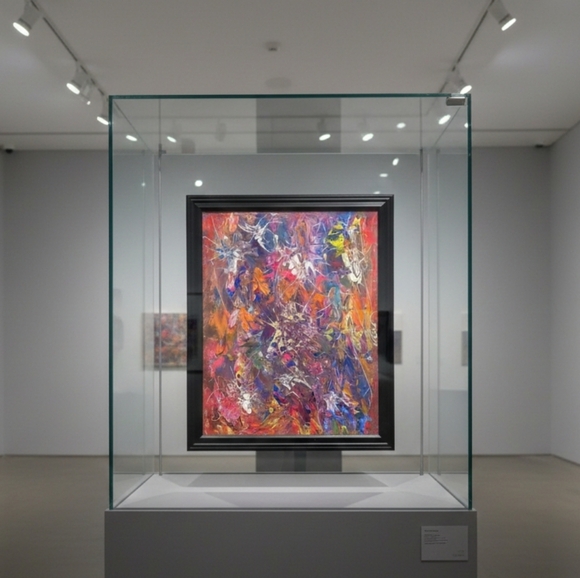 Hand Crafted Other - Hand Crafted Original Acrylic Pour Painting  The First One Upcycled Framed 16x20